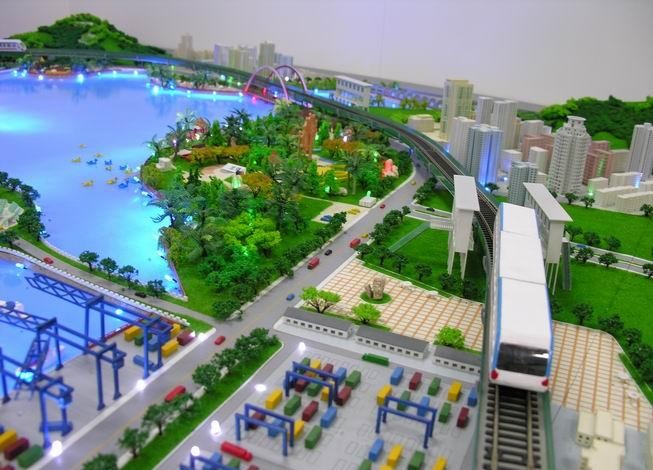 伊兰县港口沙盘